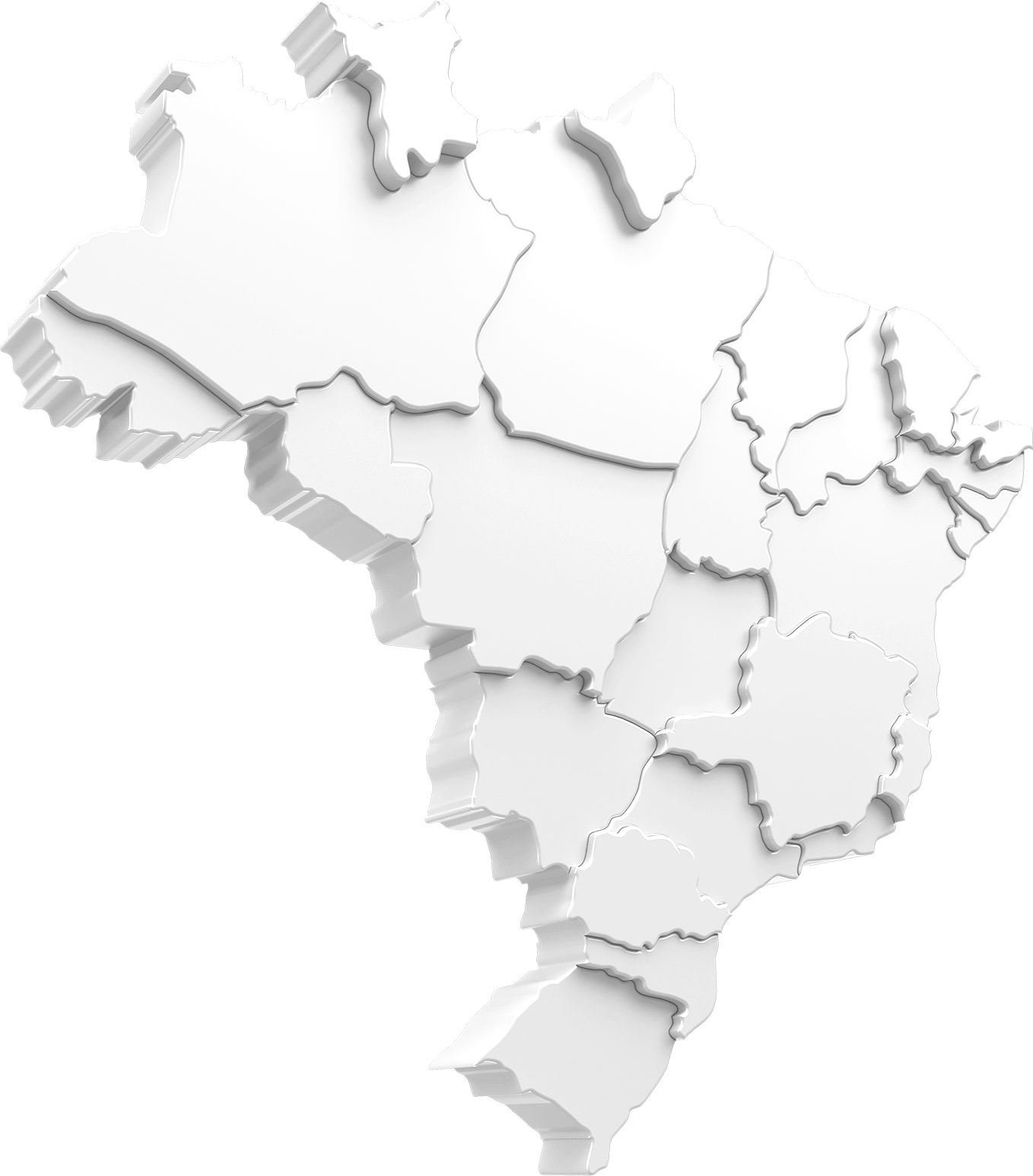 Imagem do mapa do Brasil em 3d