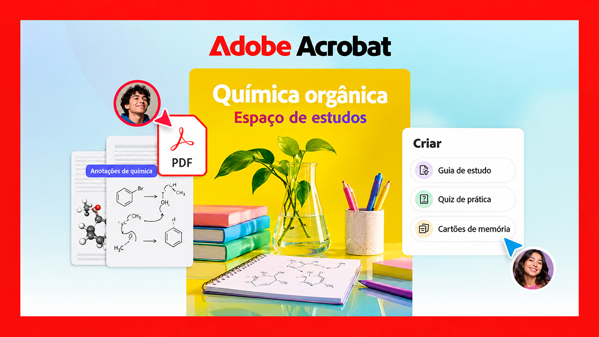 Acrobat transforma documentos de aula em um espaço de estudos com IA